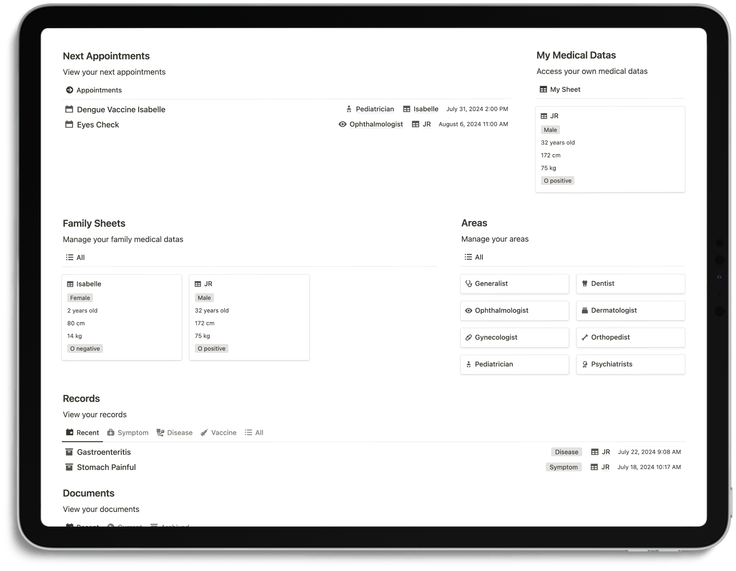 Notion Optimal Health System - Medical