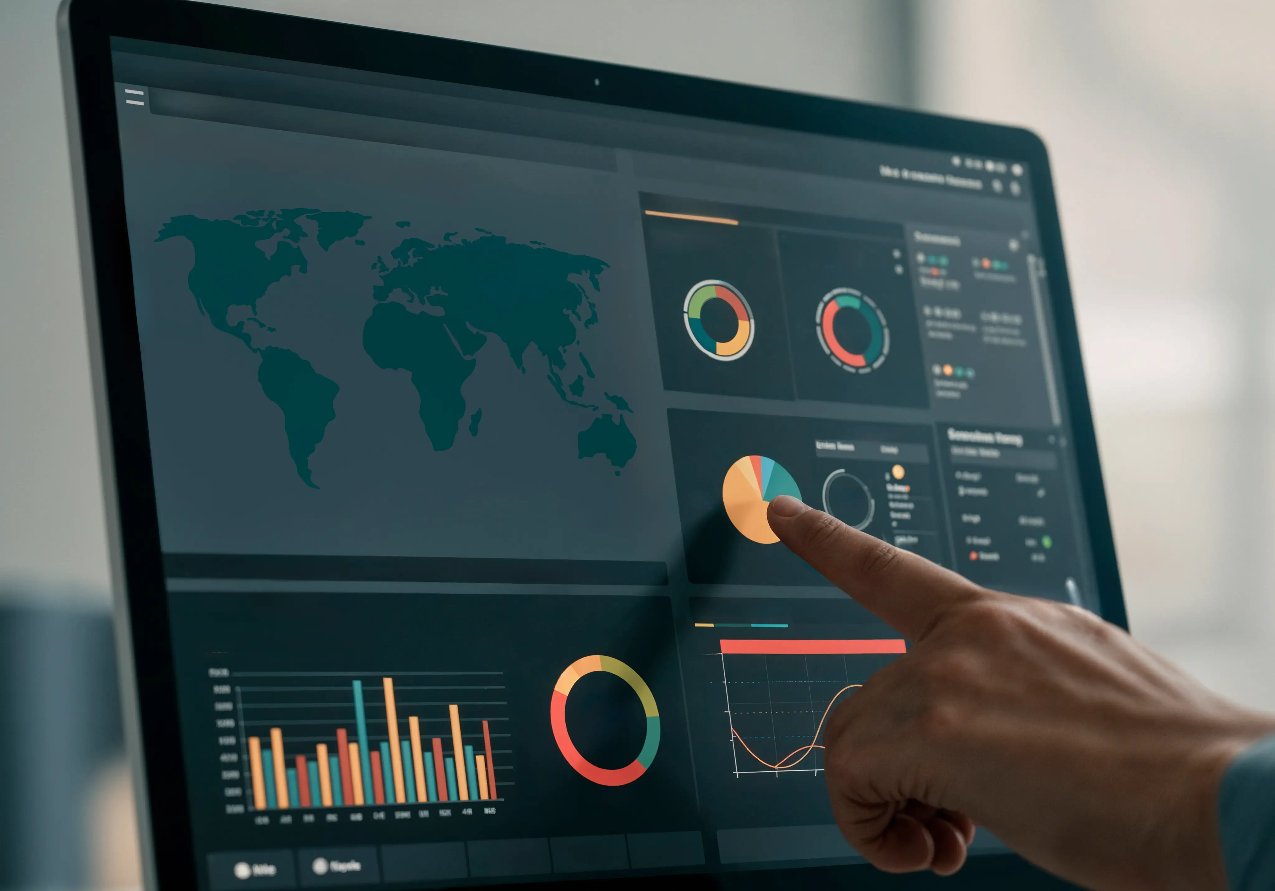 Business dashboard showing sales, finance, and marketing numbers in one view, KGT Solutions