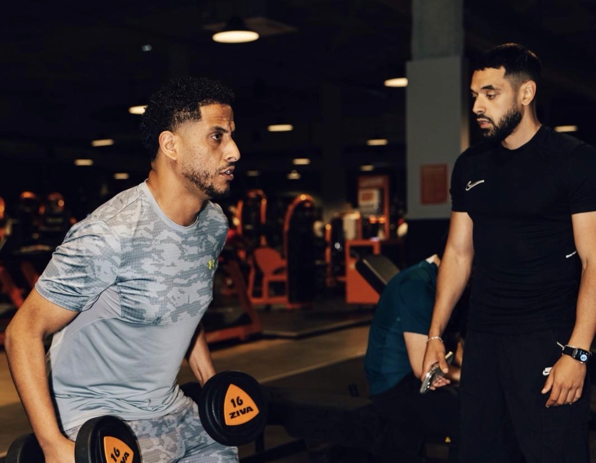Female training in gym