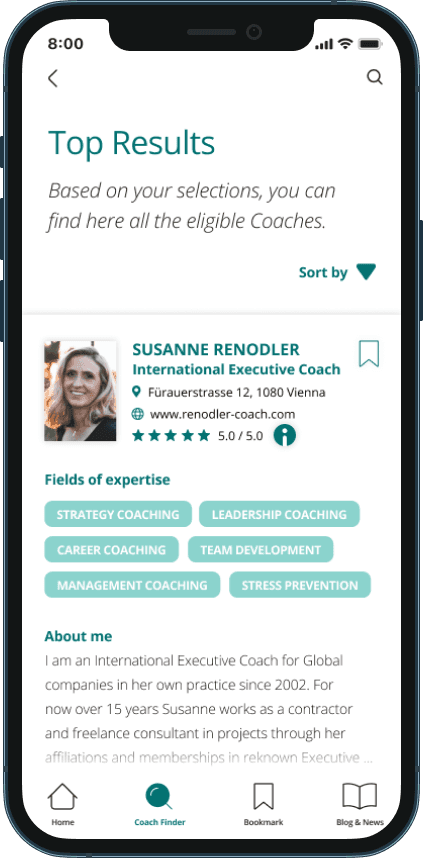 HiFi Prototyp Coachfinder MockUp iPhone