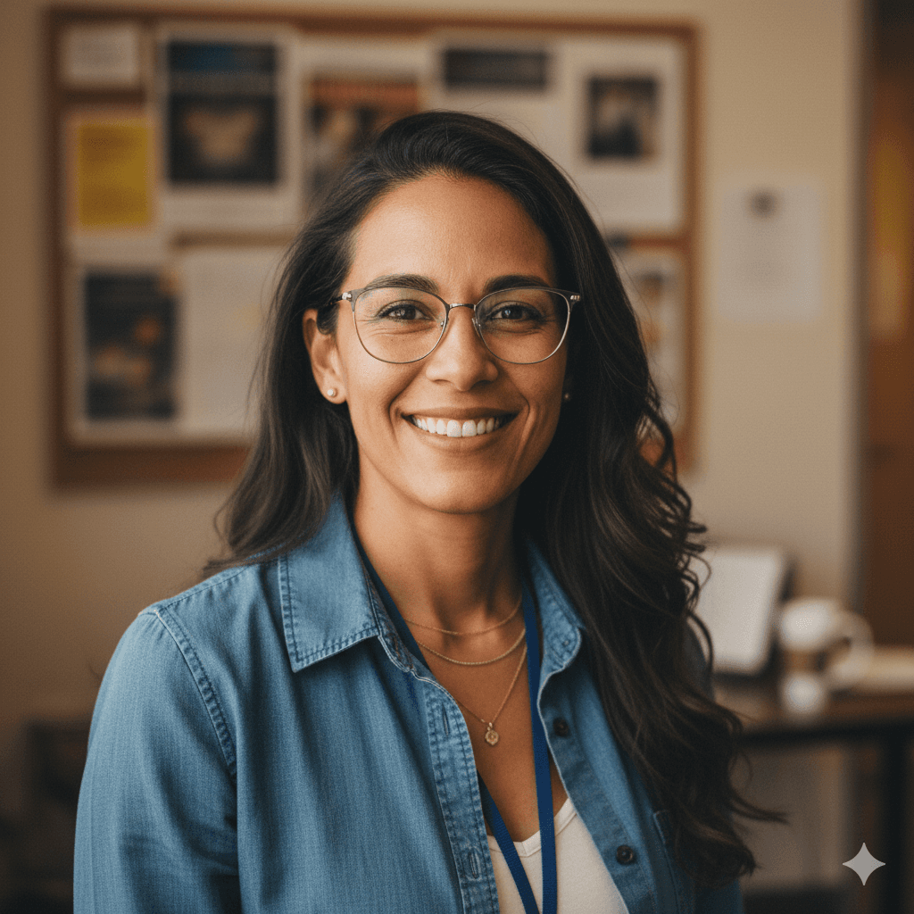 A younger health service worker