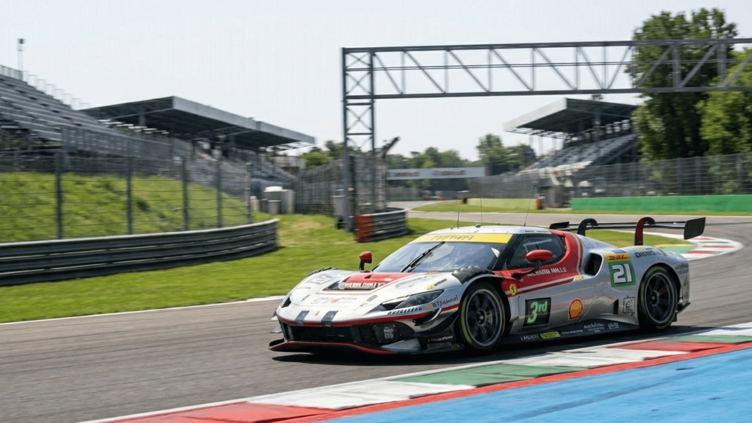 Ferrari 296 GT3 racing on track