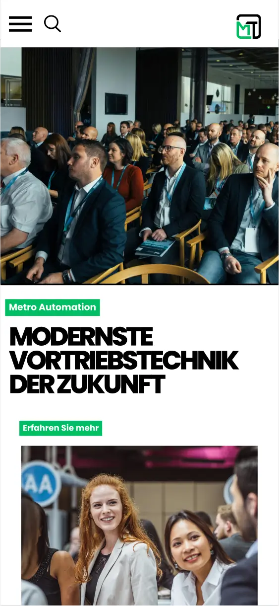 Responsive Website-Layout Maschinenbau-Unternehmen