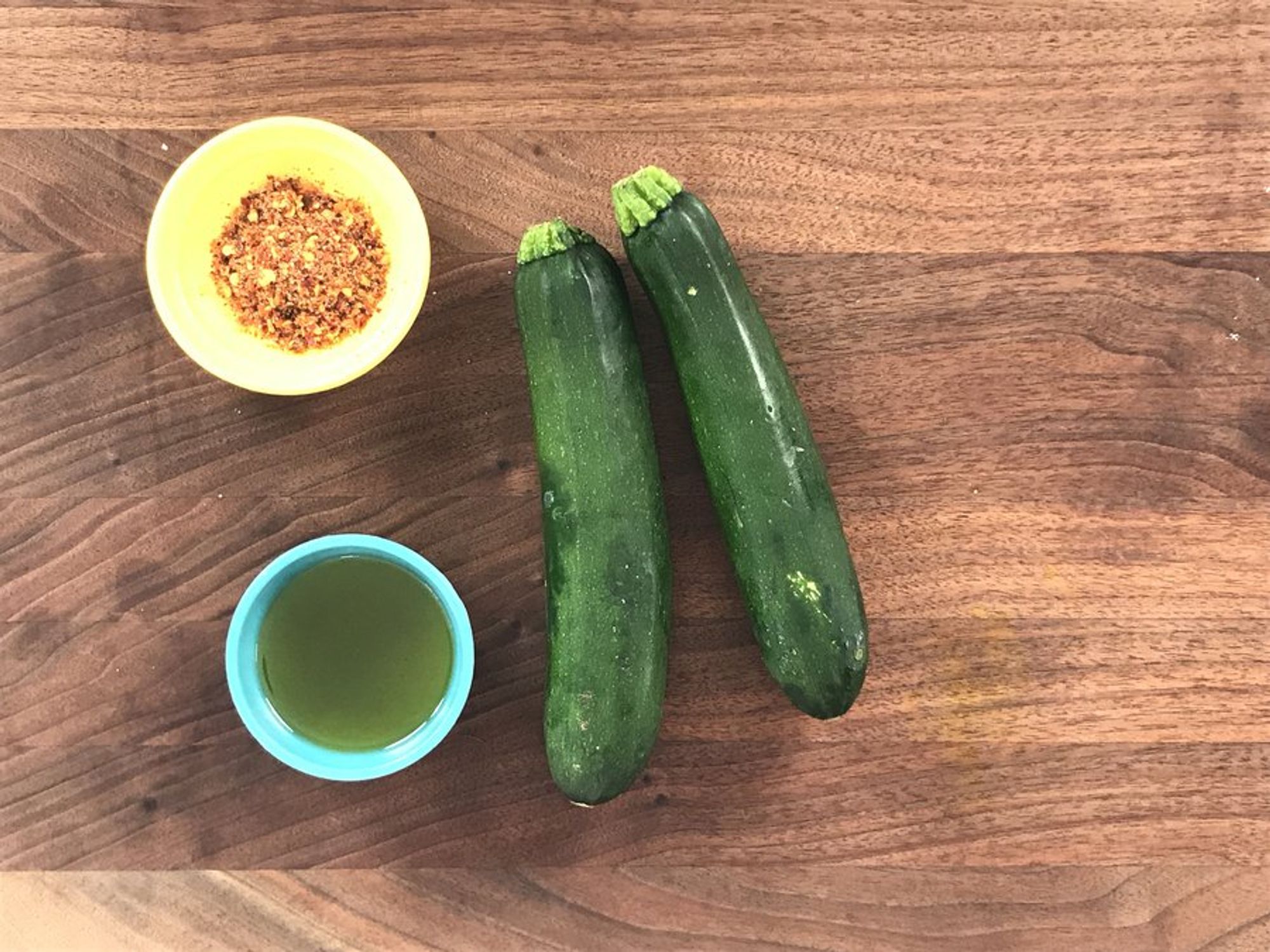 ingredients for garlic zucchini chips