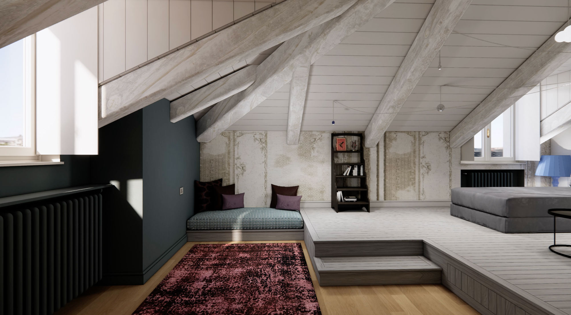 white bed linen on bed