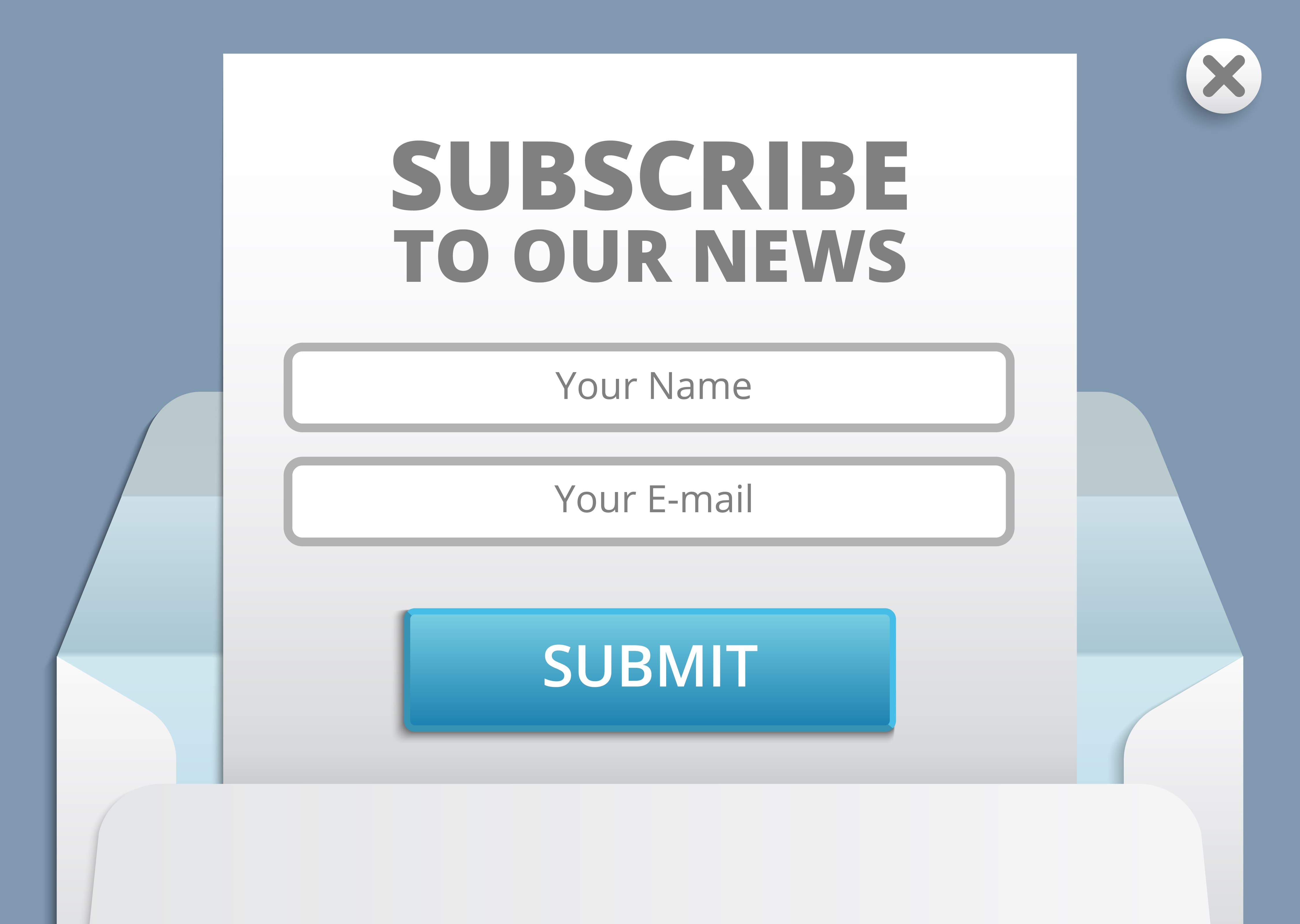 Mobile-friendly email subscription popup