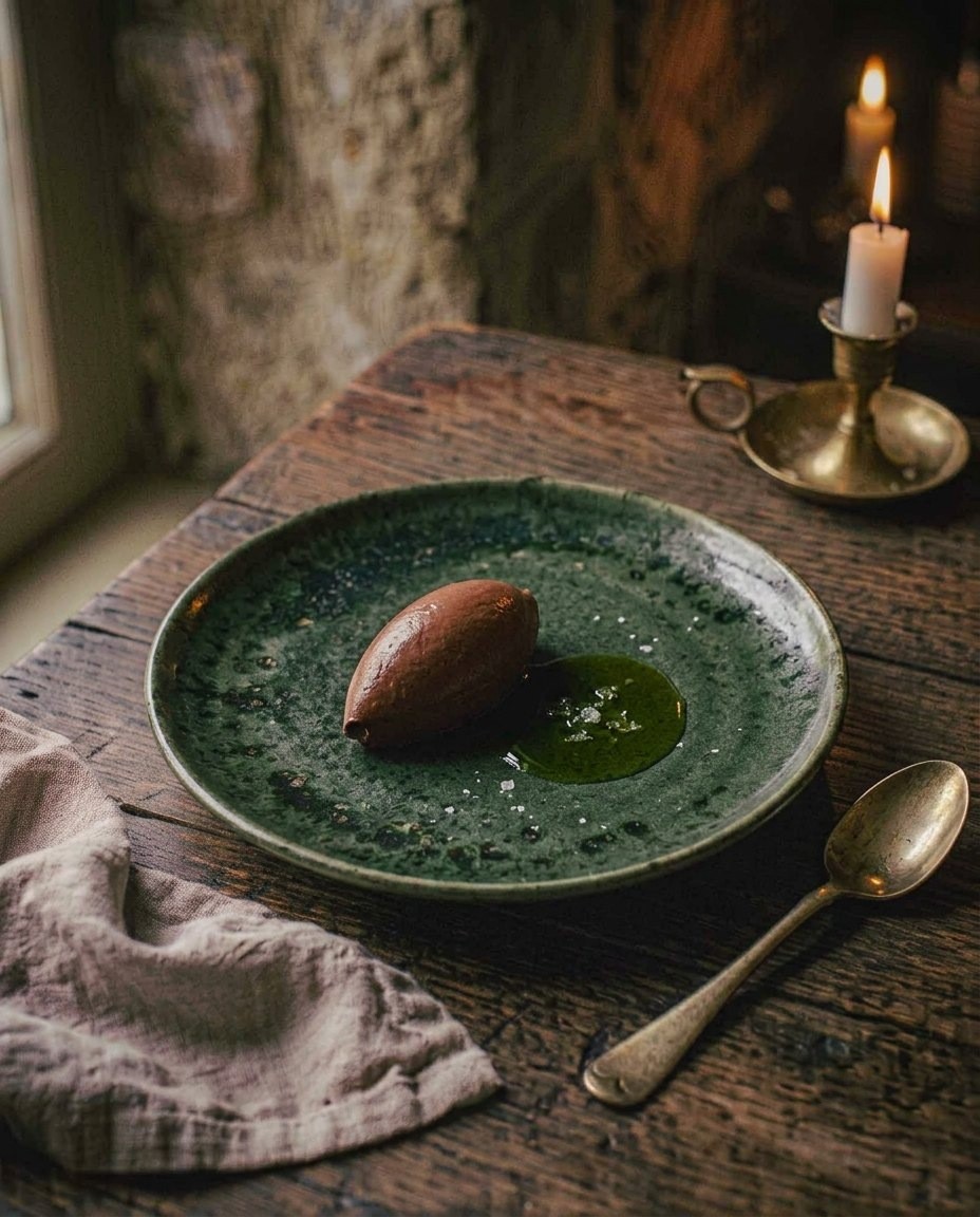 Chocolate, olive oil, salt