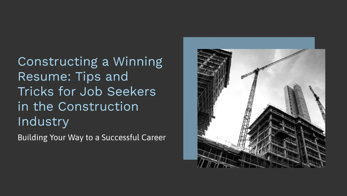 construction resume template