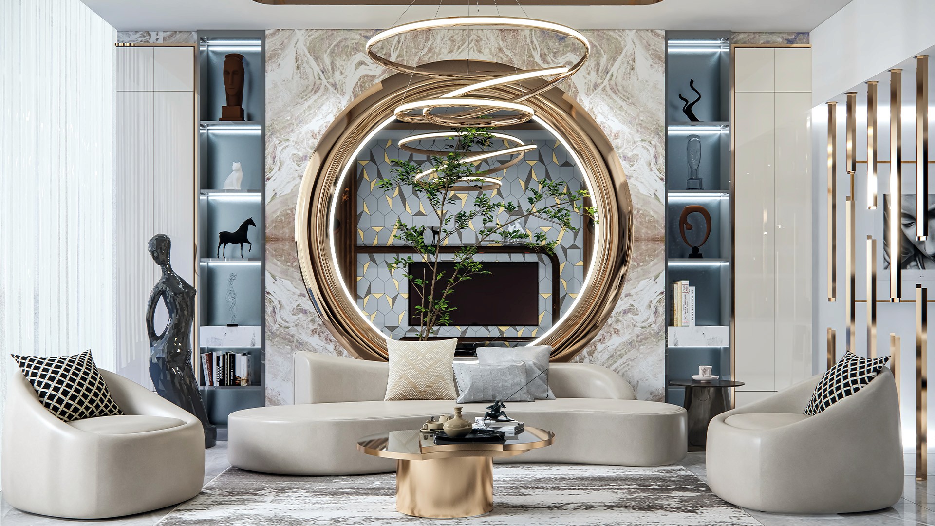 white modern cement building under blue sky