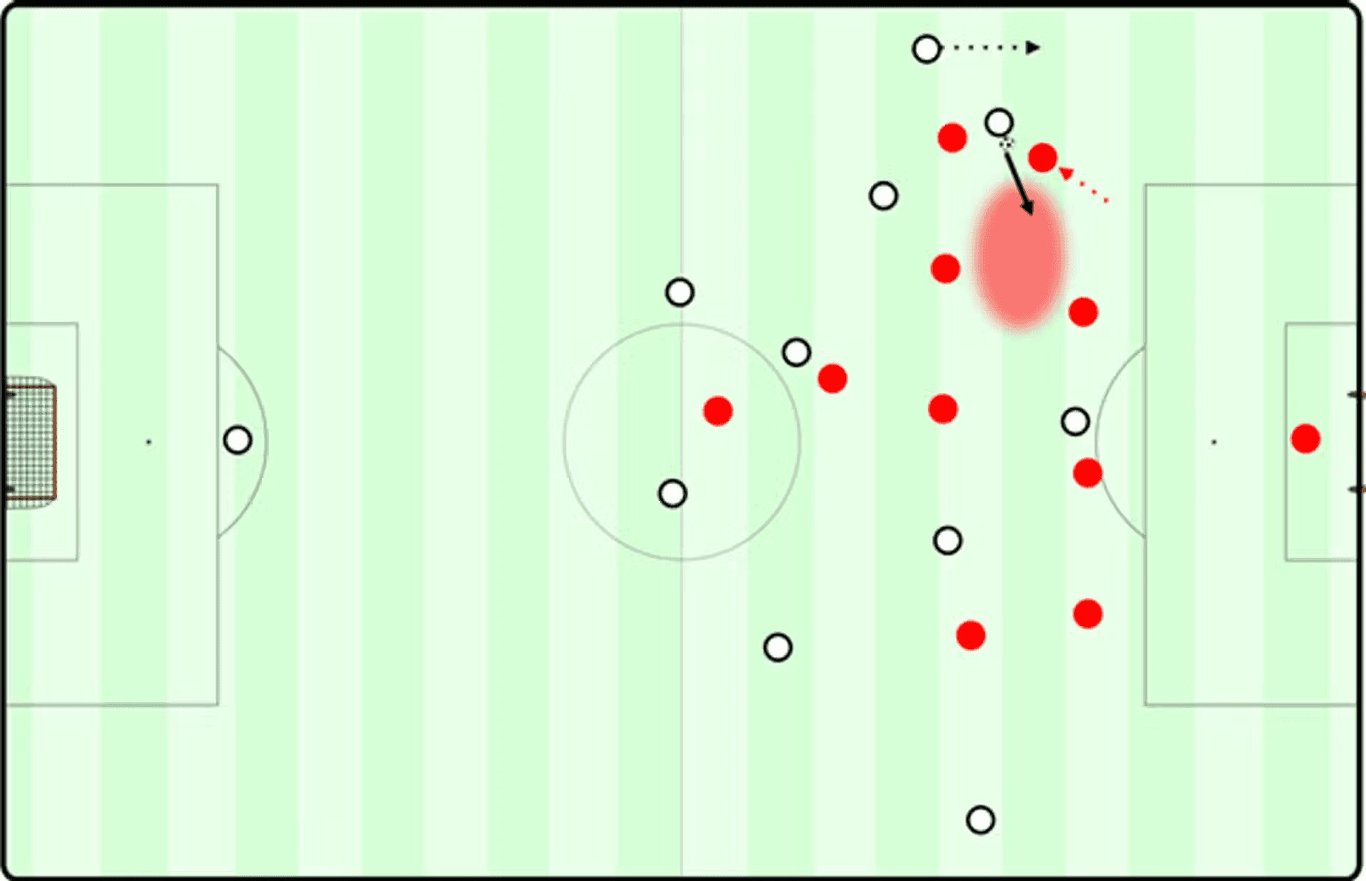дрибъл по диагонал