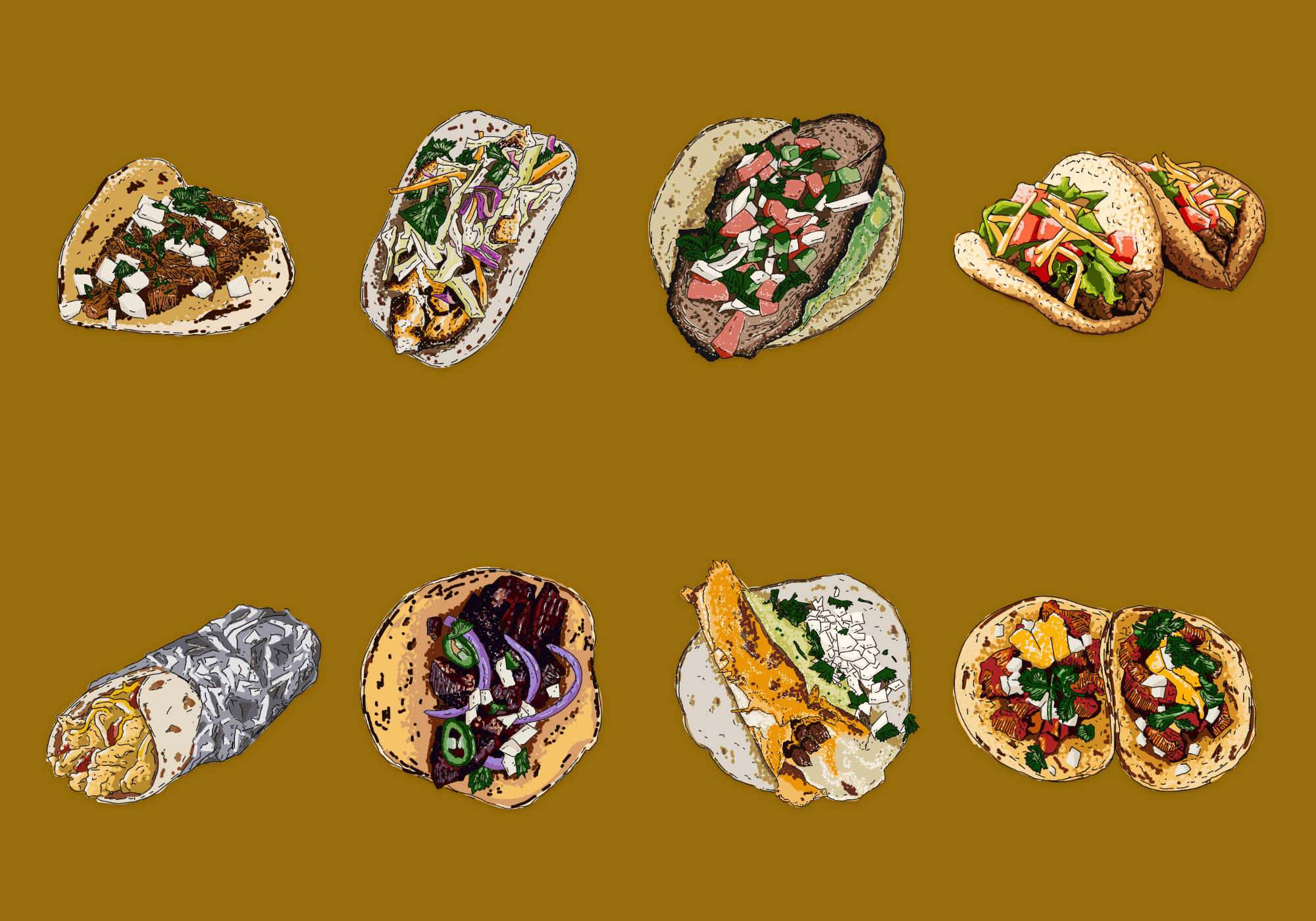 tacos illustrations