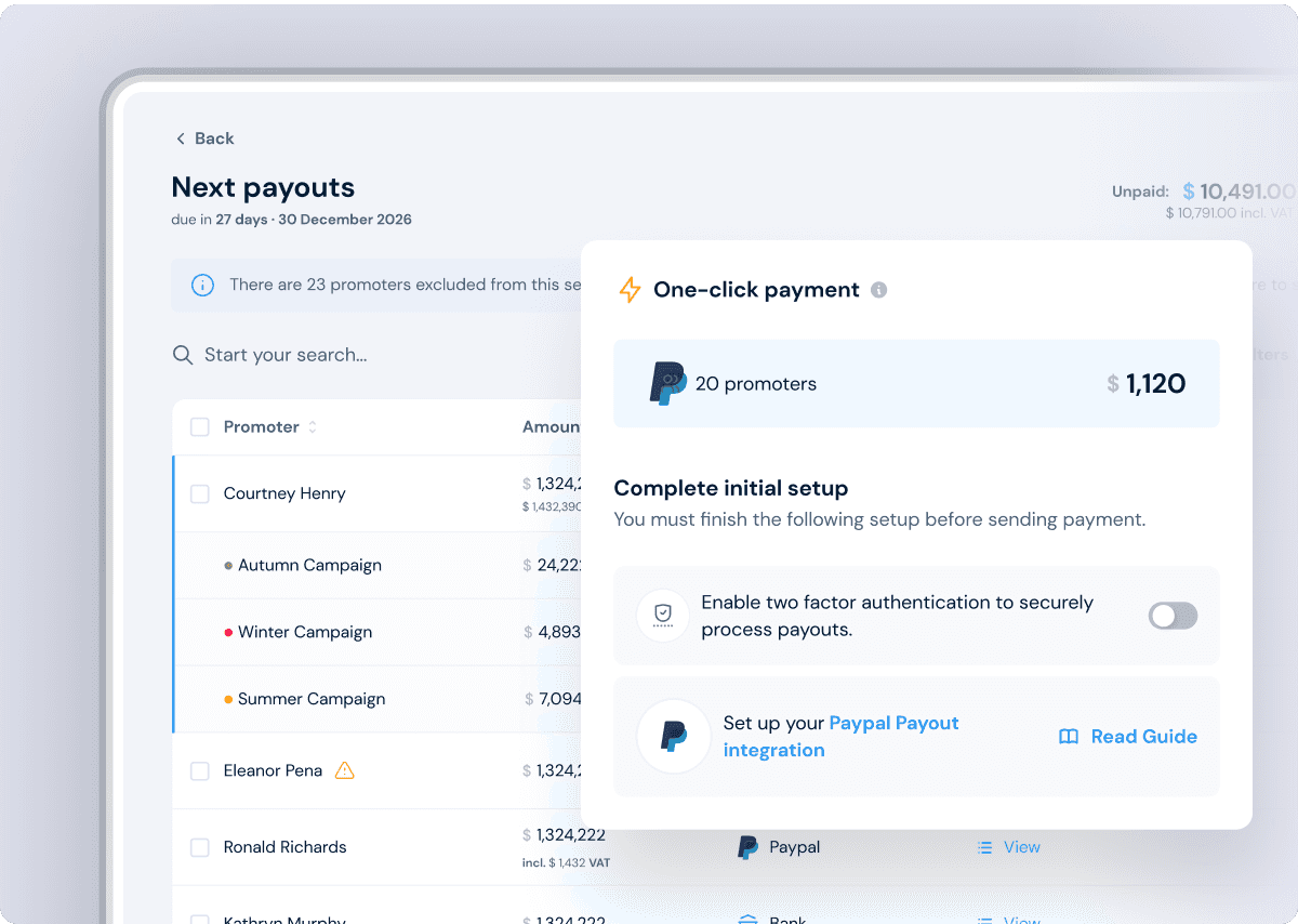 PayPal Payouts FirstPromoter