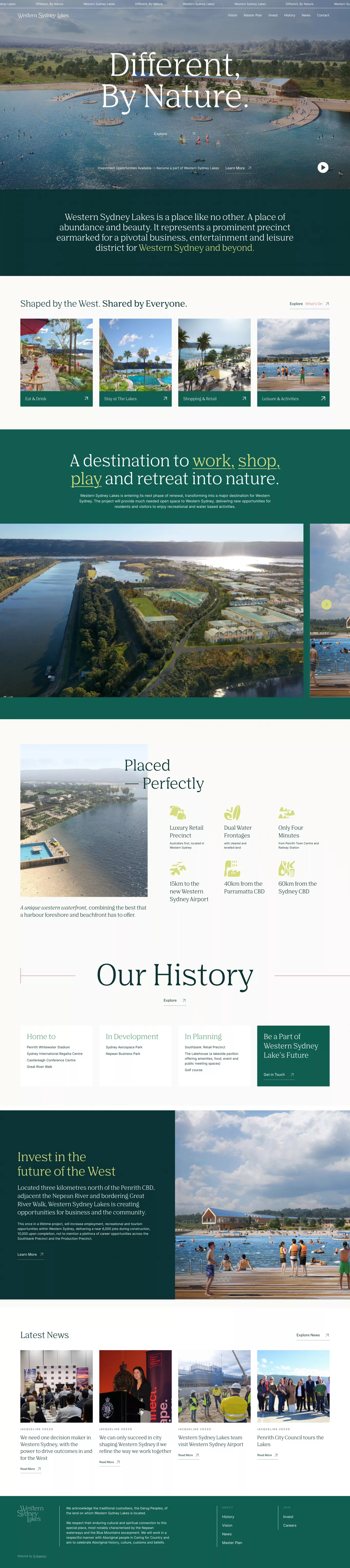 Western Sydney Lakes – Different, By Nat other page screenshot showcasing Travel and Nature design