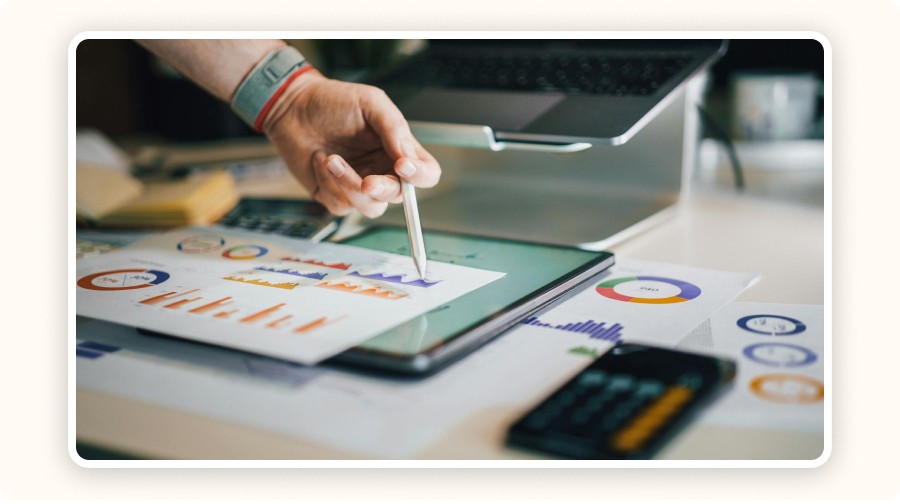 colorful financial chart