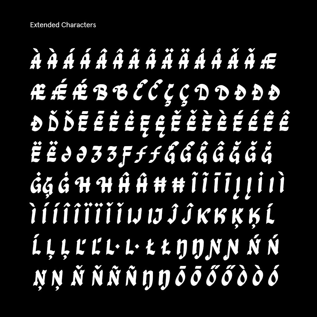 Extended characters for Ga Maamli Font