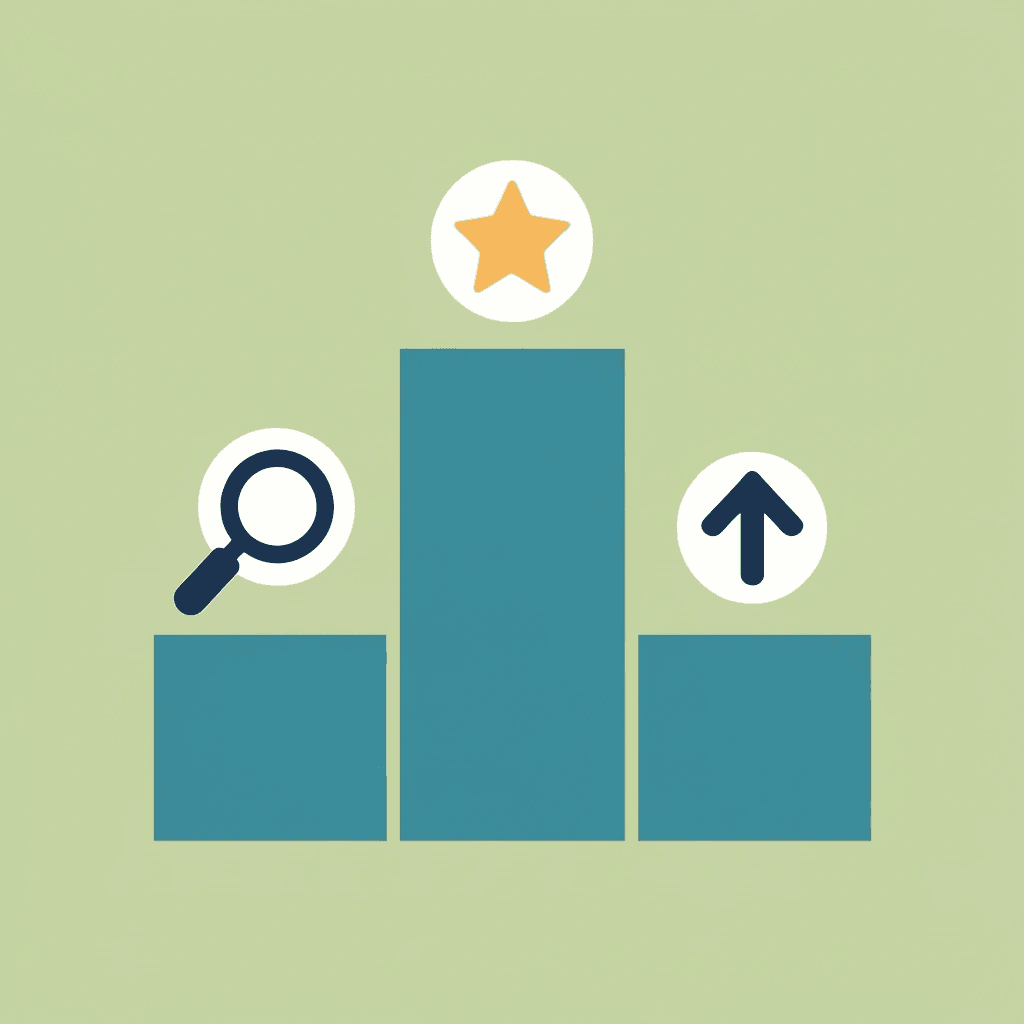 Podium showing popular scholarships ranked high in visibility but lower in actual opportunity quality