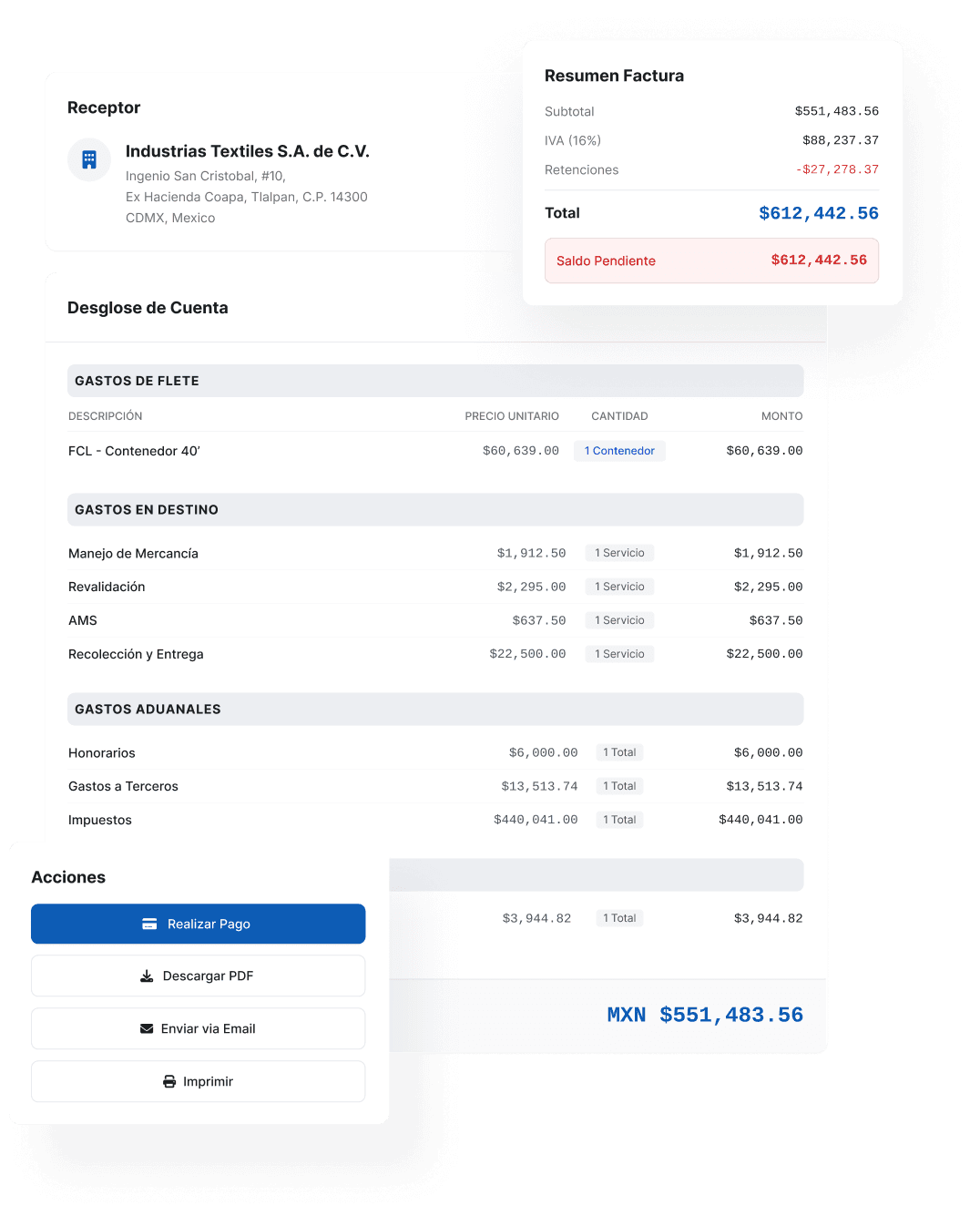 FreightSpot Cuenta Gastos