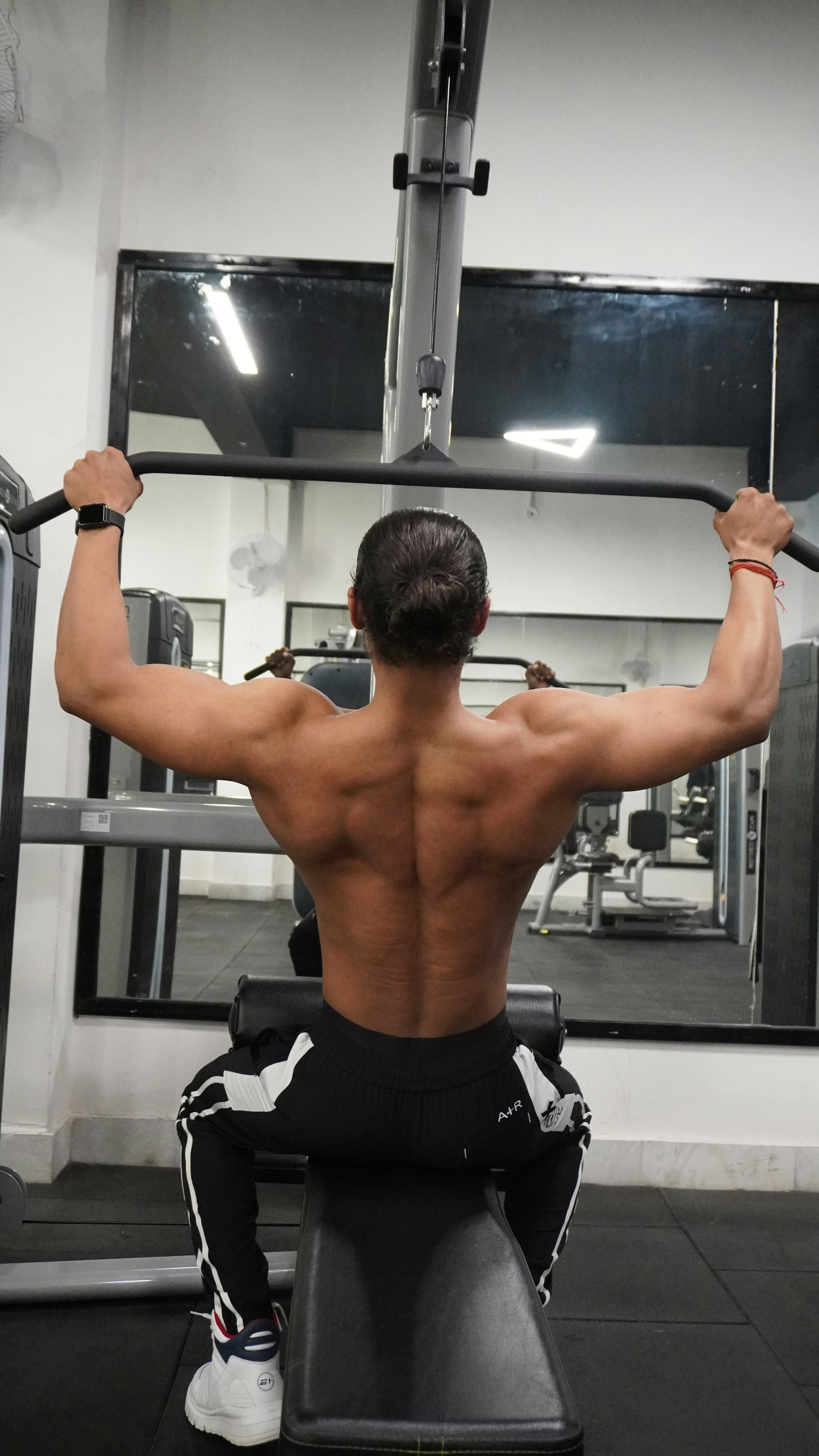 a man lifting weights