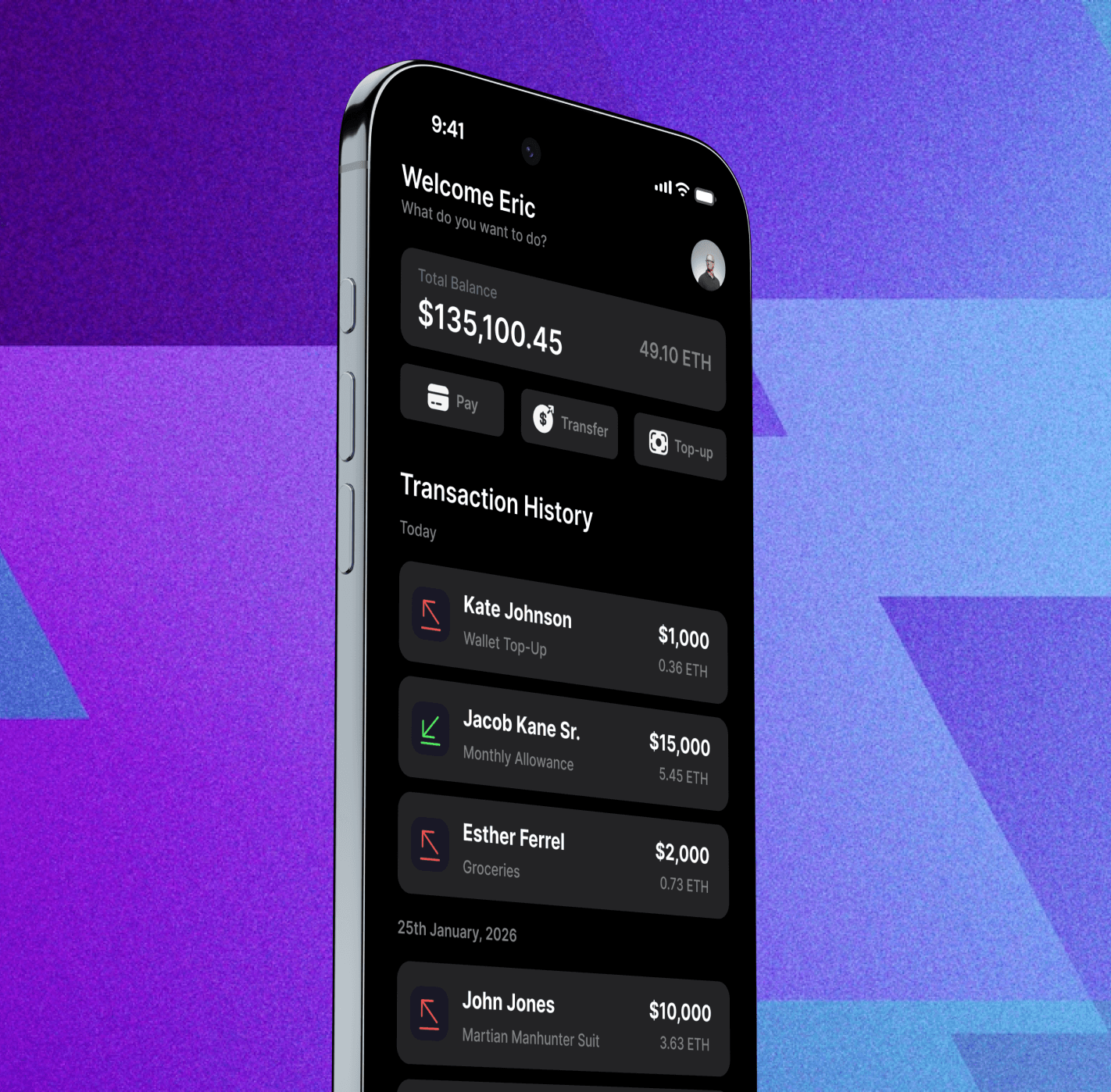 Image of spending summary card