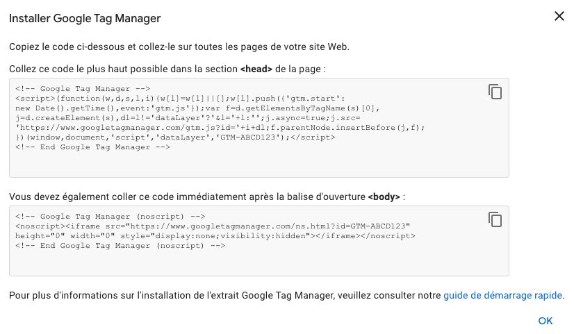 Installation code Magnétis