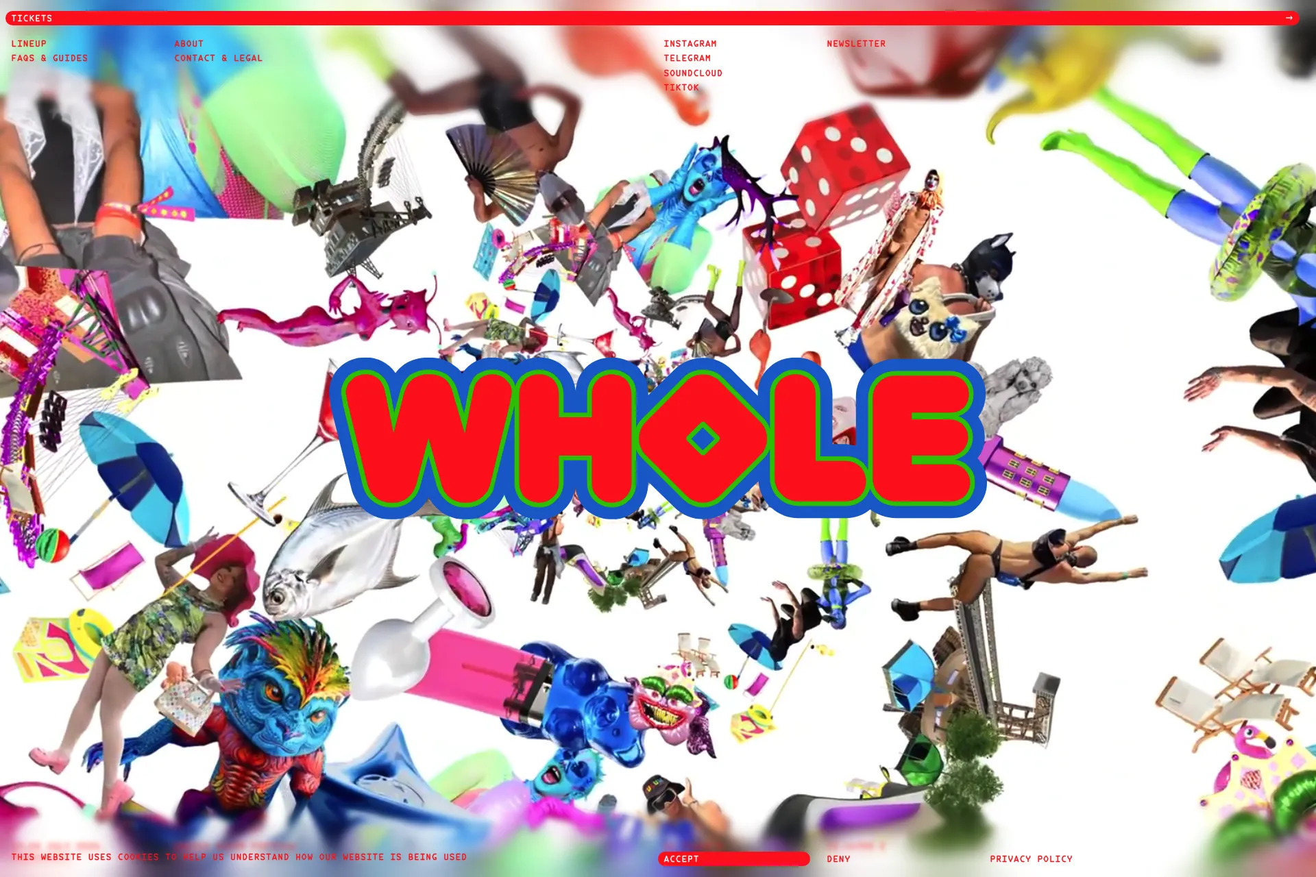 Screenshot of WHOLE website