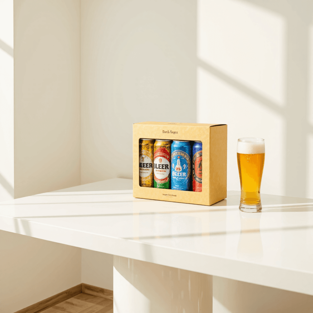 product photography of Beer gift set