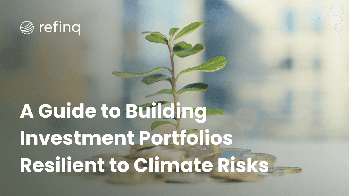 Financial advisor analyzing climate-resilient investment portfolio with ESG and climate risk data on digital dashboard