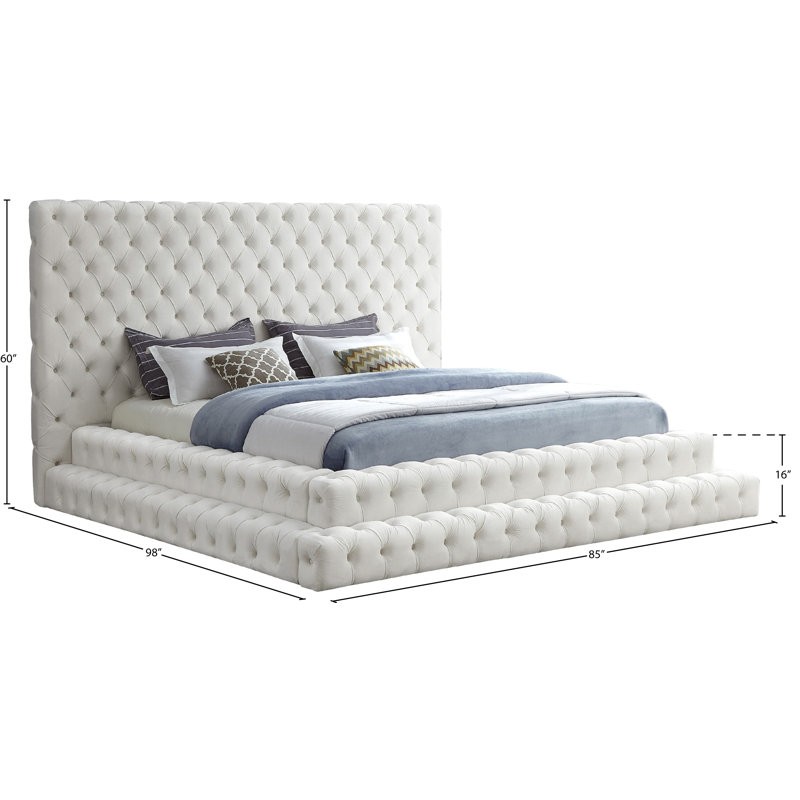 Upgrade your home or office with the dymphia revel velvet bed, built for style and functionality.