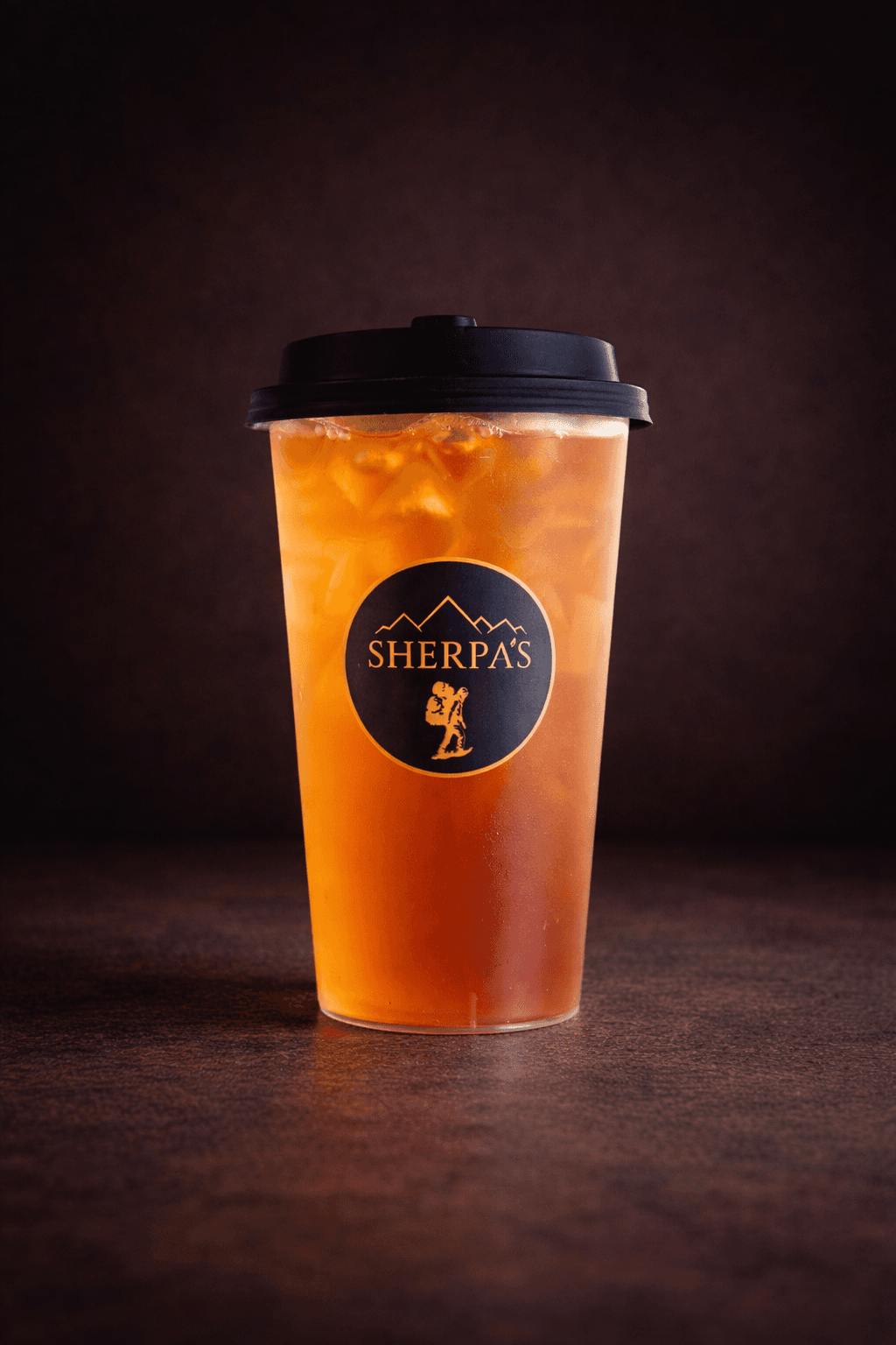 Peach Fruit Tea blended to order with real peach at Café Sherpa's, Brookfield WI. Naturally sweet, light, and refreshing every time.