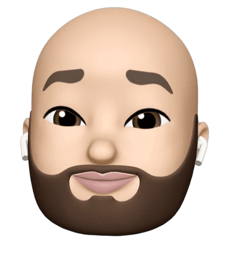Memoji of a male face smiling