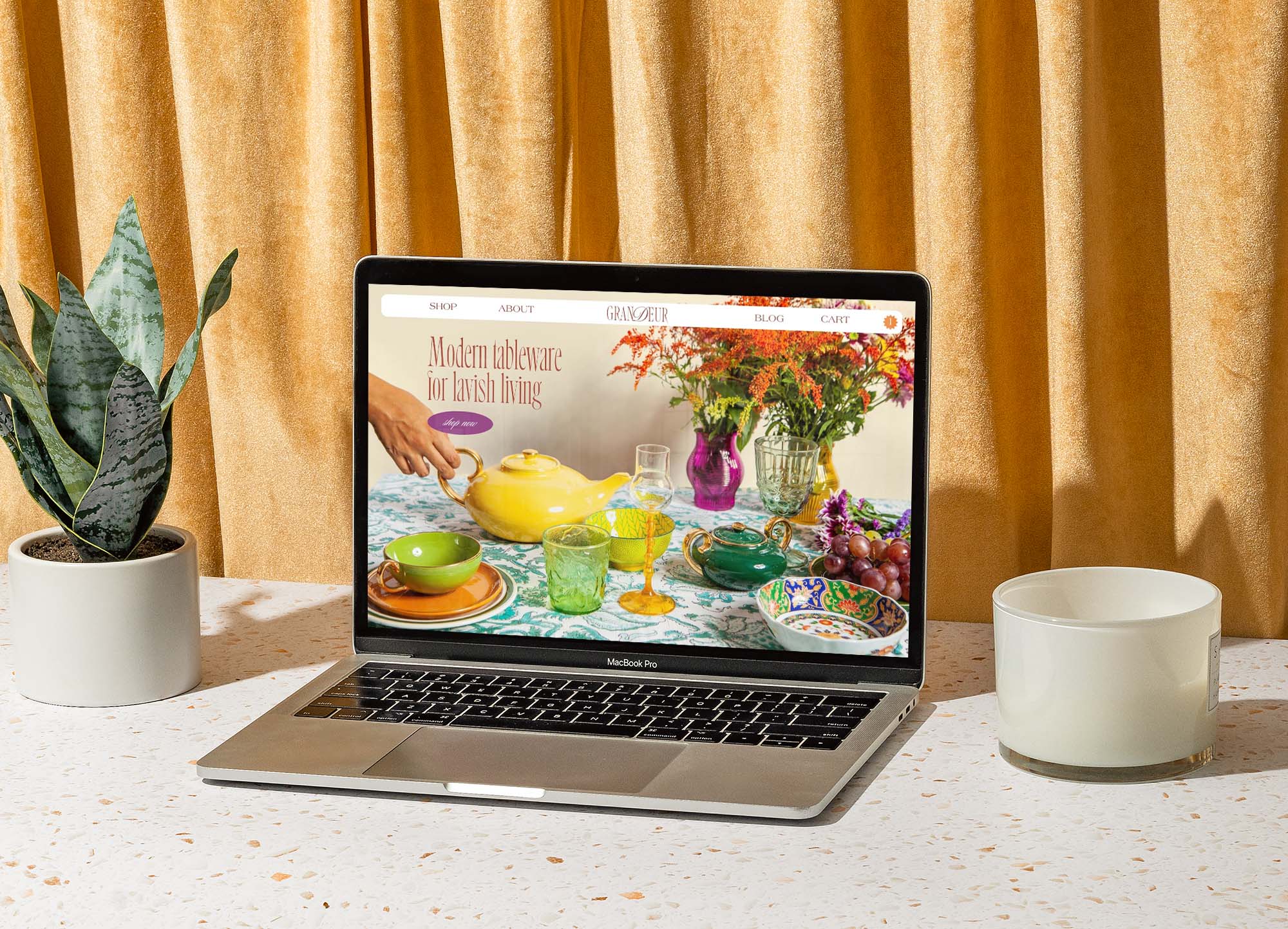 Grandeur tables bright Shopify design