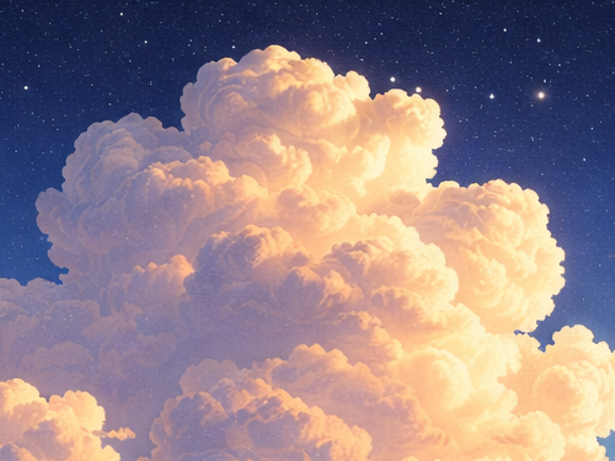 Cloud in night, abstract image