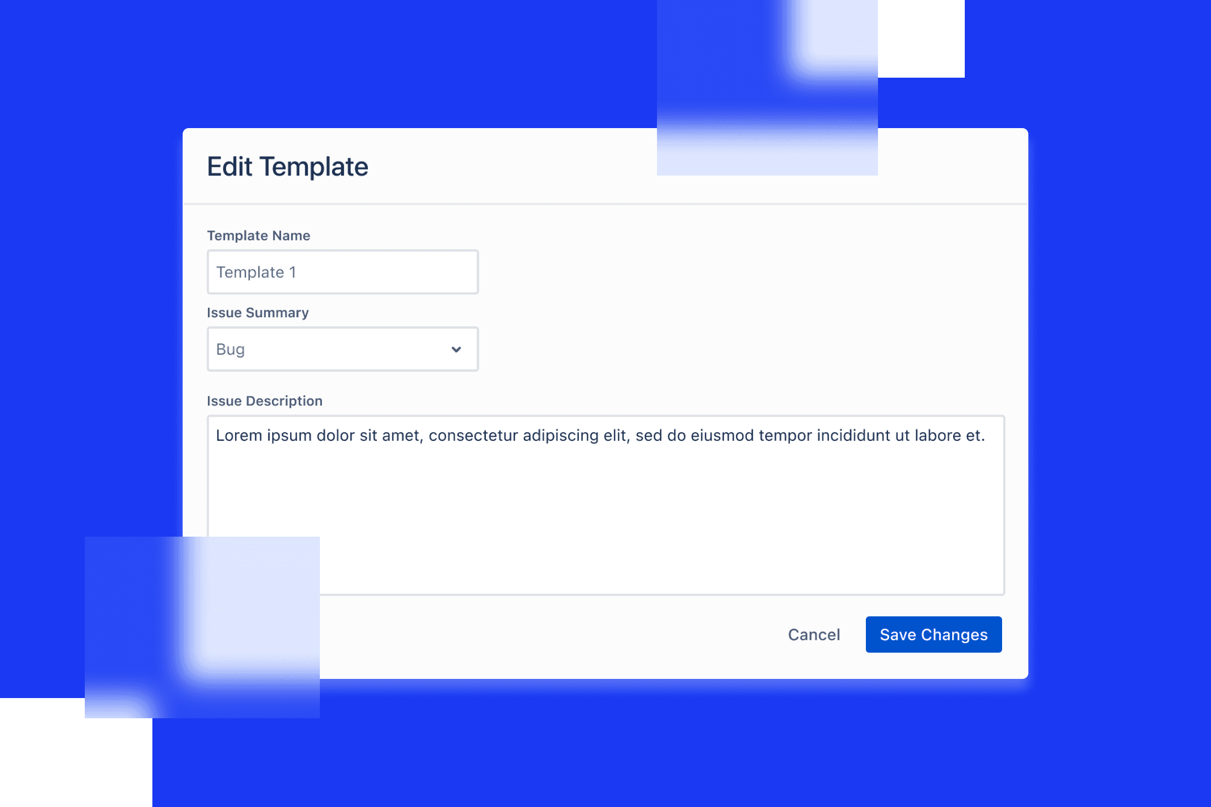 Issue template for Jira