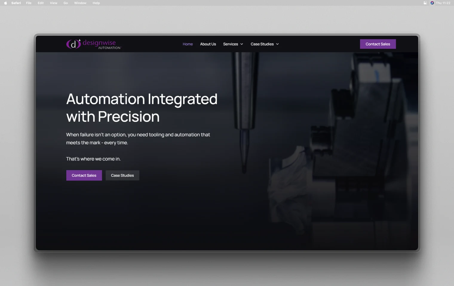UI Mockup of Designwise Website