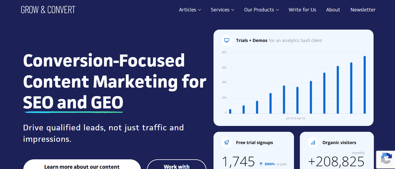 grow and convert - Best Content Marketing Agencies