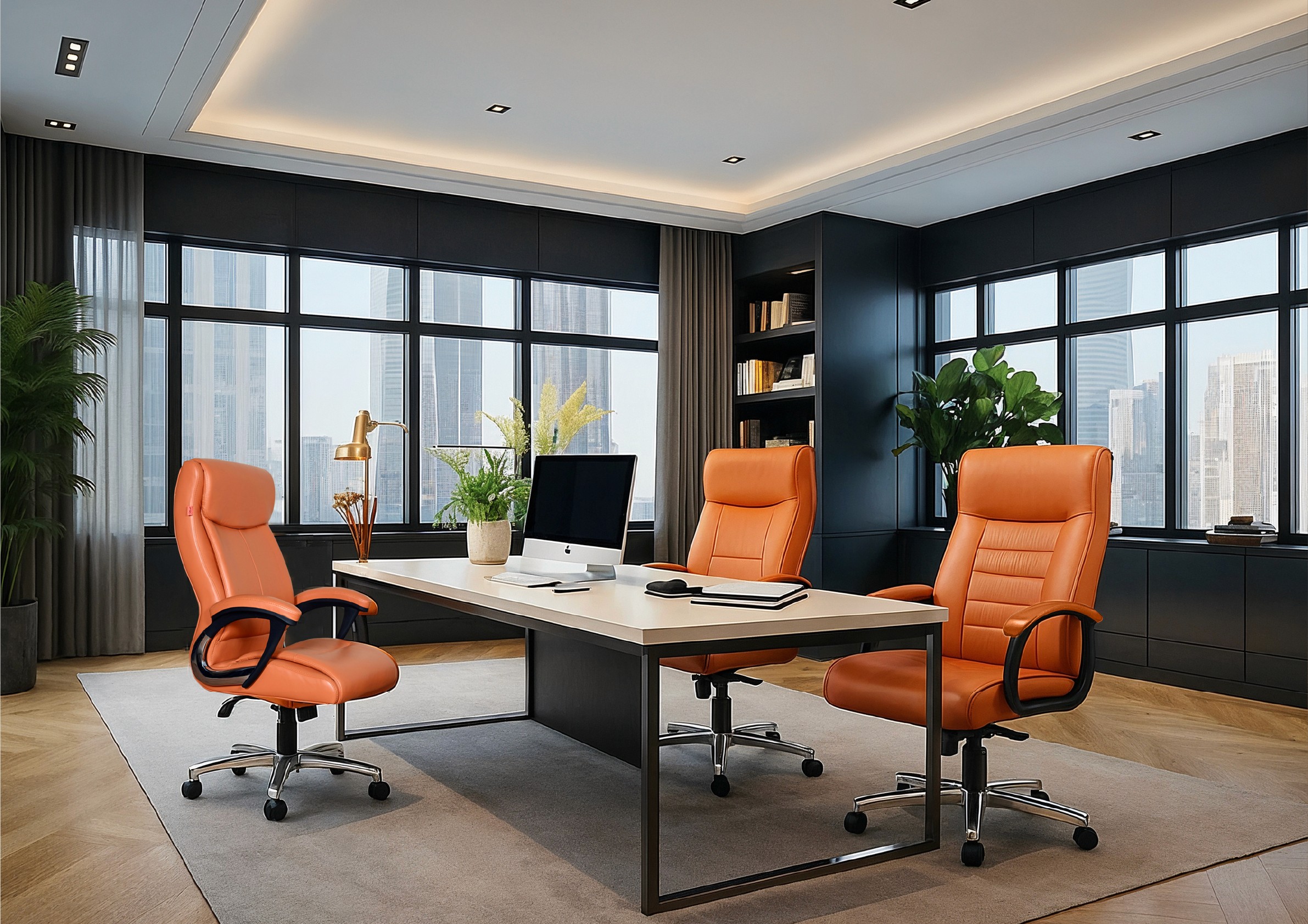 a chair sitting in a room next to a window