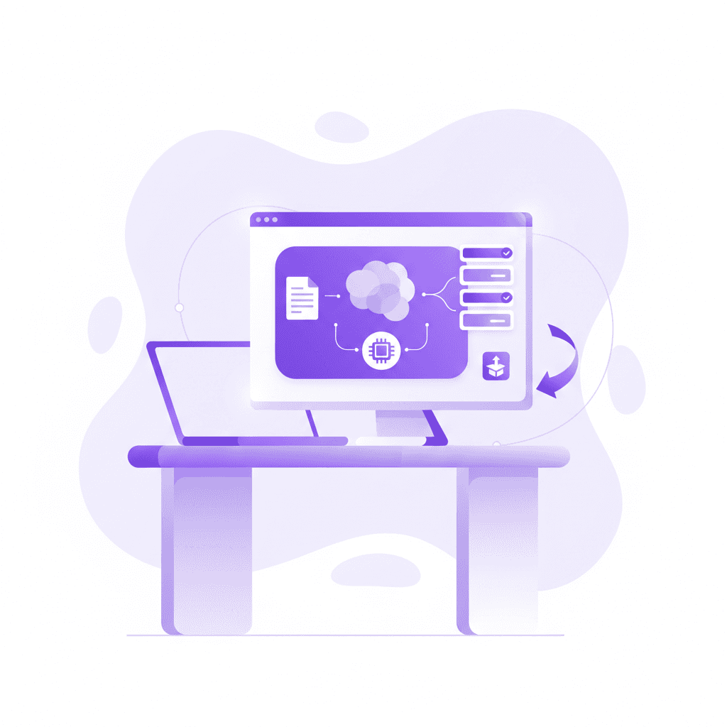 Student utilizing an AI study platform to generate personalized exam materials late at night.