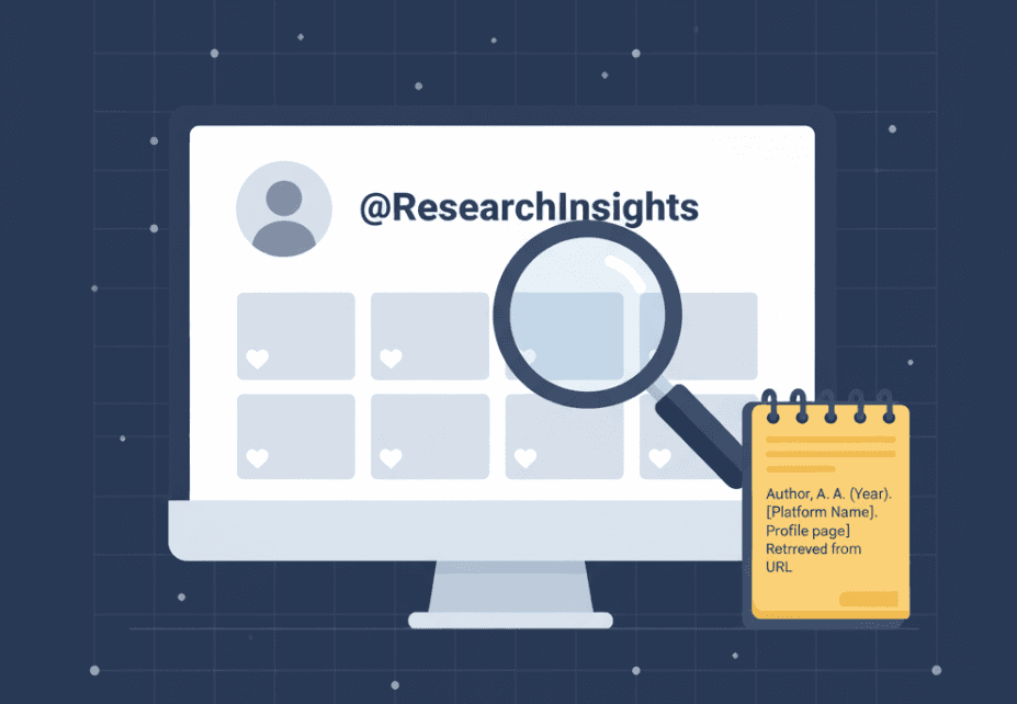 Sometimes, you’re citing a page or account rather than a specific post ...