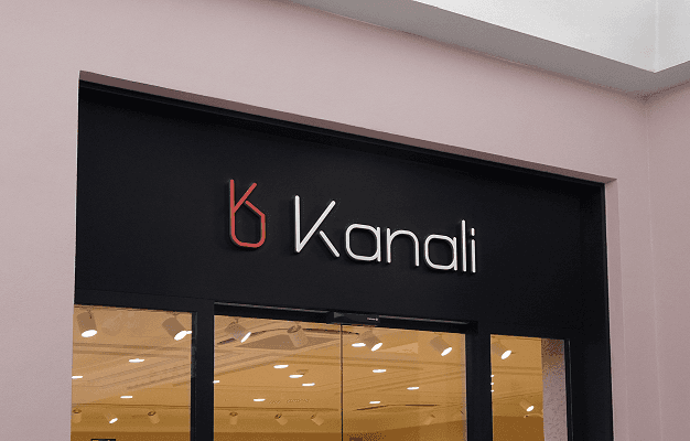 Kanali Brand Identity _ Front Store Logo Placement
Signage for "Kanali" displayed above a store entrance with a modern design and warm lighting.