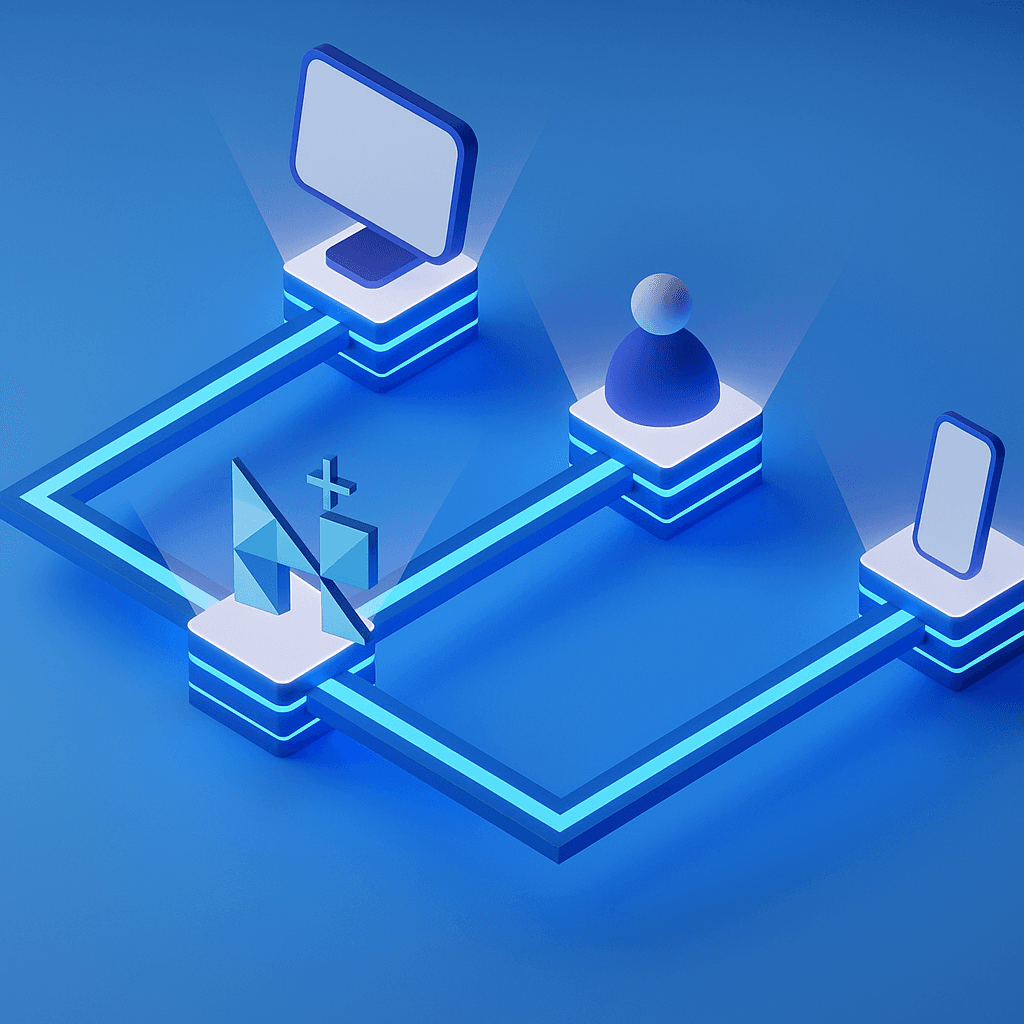 Automation arm and digital interface symbolising smart maintenance systems.