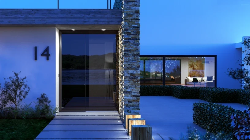 Moderne Eingangstür