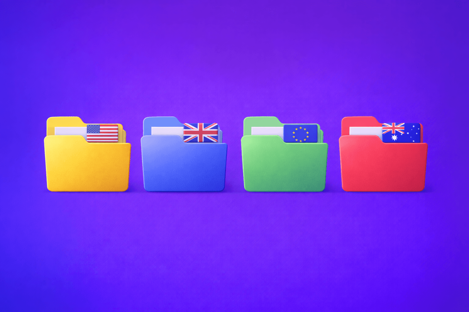 Customer screening fintech illustration with magnifying glass icon on blue to purple gradient background, representing AML compliance, real-time risk assessment, and identity verification for financial institutions.