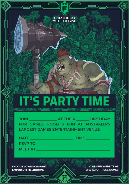 Jim themed party invitation