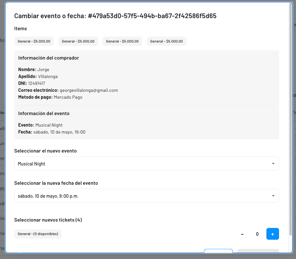 manejo de reembolsos completos o parciales