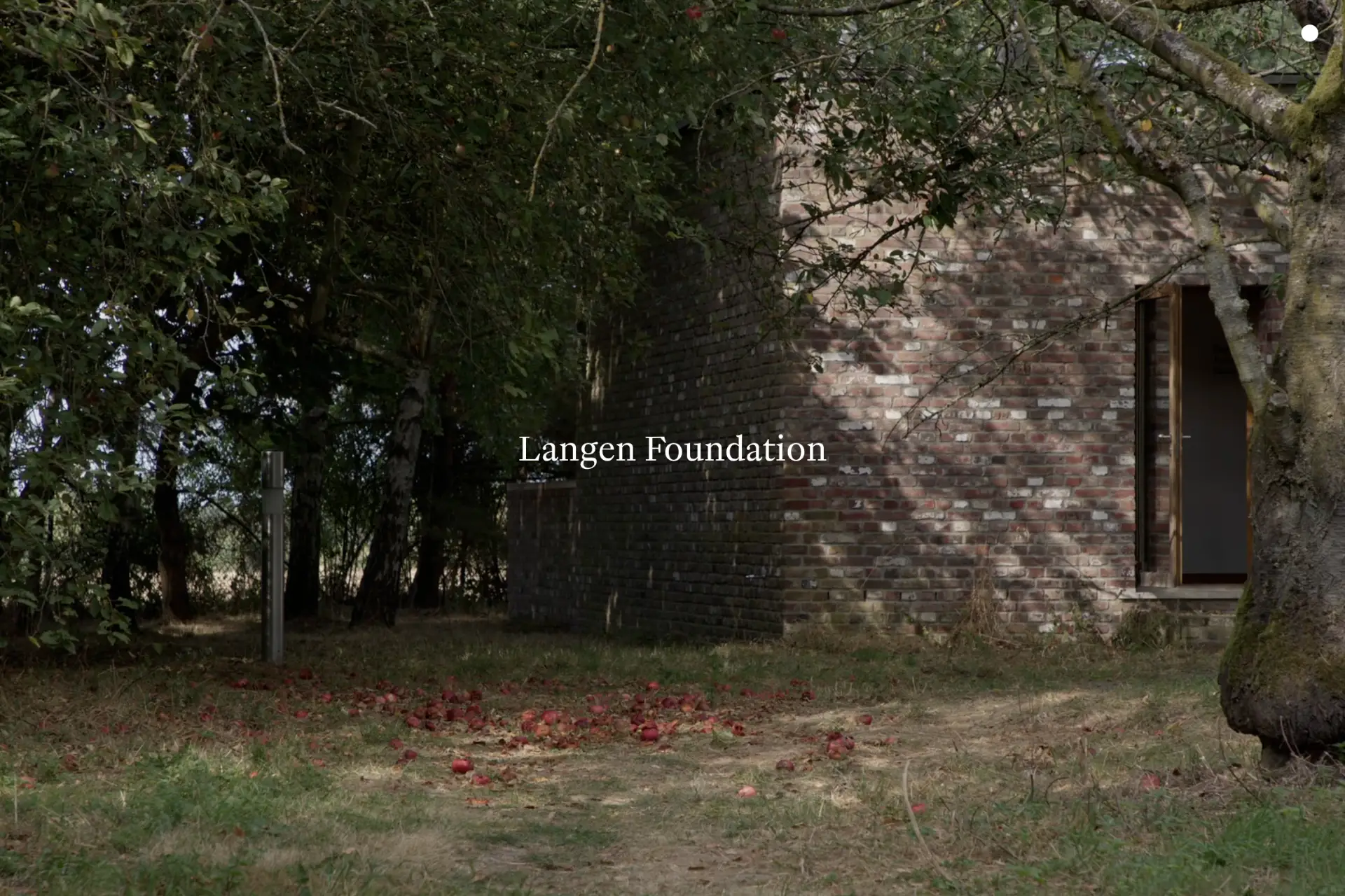 Screenshot of Langen Foundation website