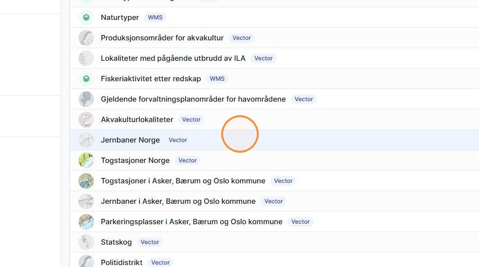 Steg 2: Velg kartlaget du vil redigere.