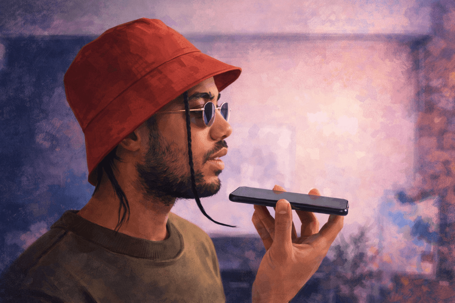 Man speaking on the phone