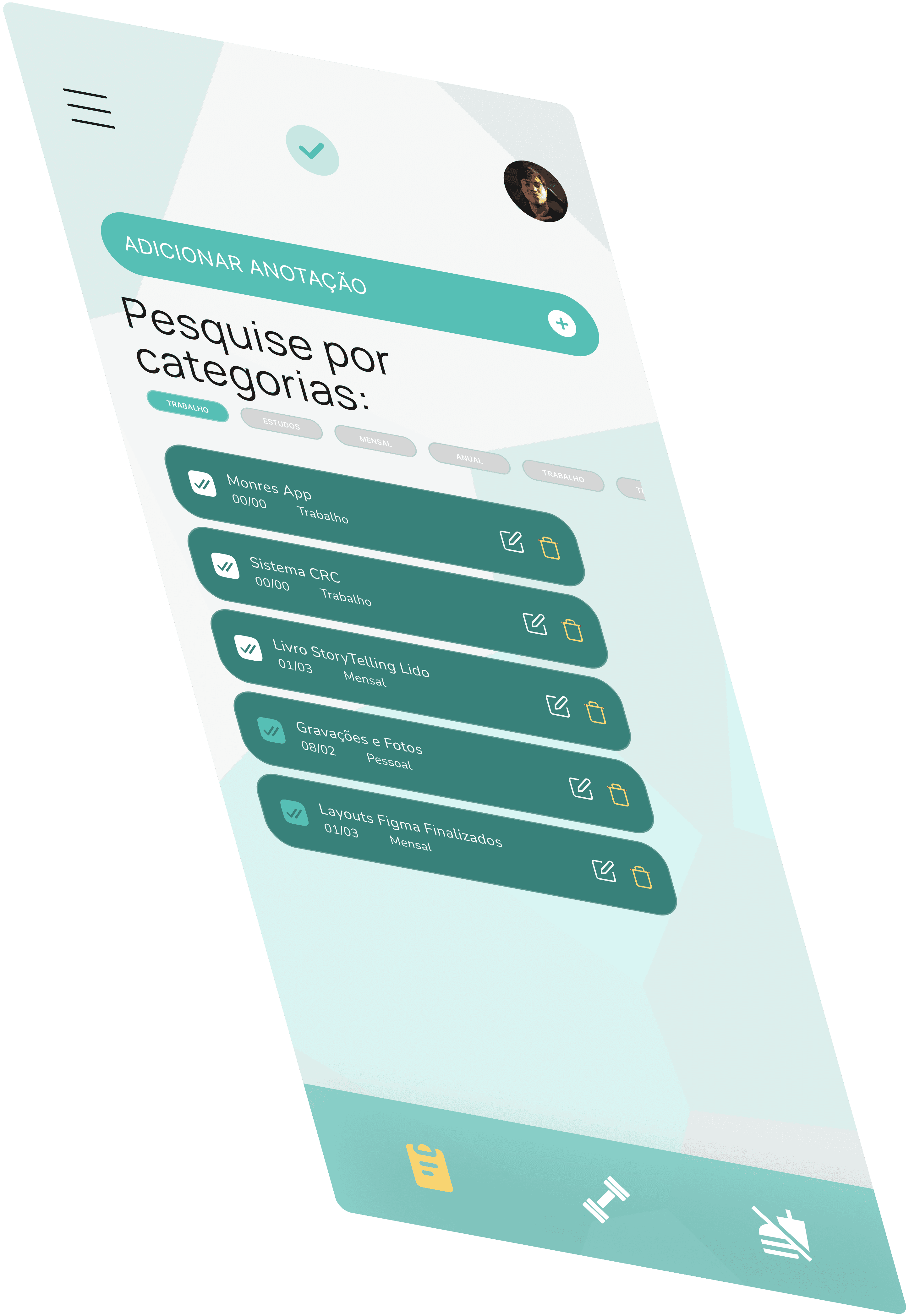 Screenshot of adding notes in the MyTasks app