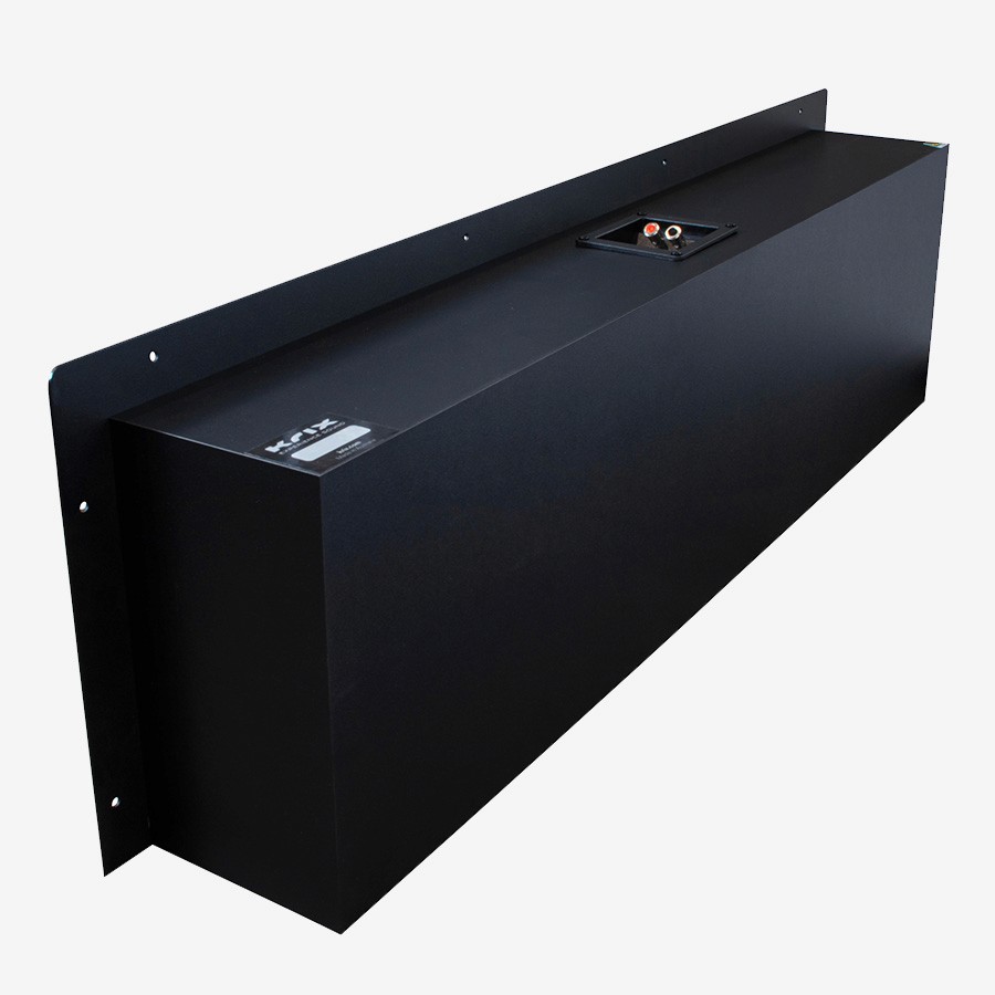Black in-wall speaker enclosure