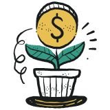 Business and Finance _ growth, investment, plant, dollar, money, pot 1